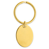 Gold-plated Kelly Waters Satin Oval Key Ring